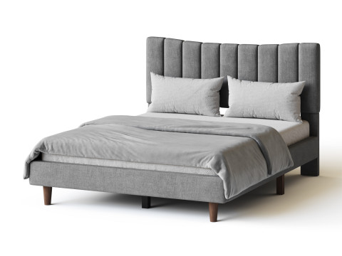 Aukfa Queen Upholstered Bed 3D Model
