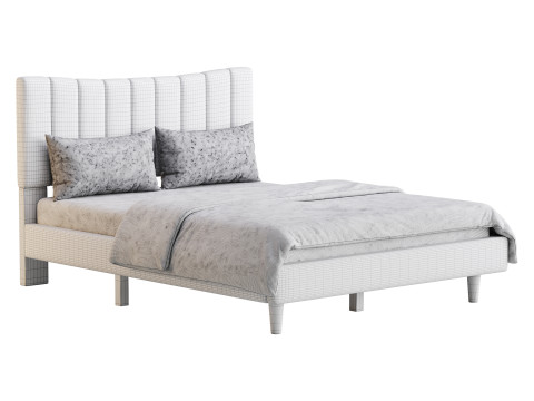 Aukfa Queen Upholstered Bed 3D Model