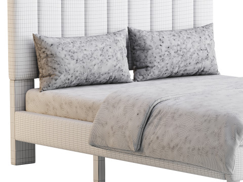 Aukfa Queen Upholstered Bed 3D Model