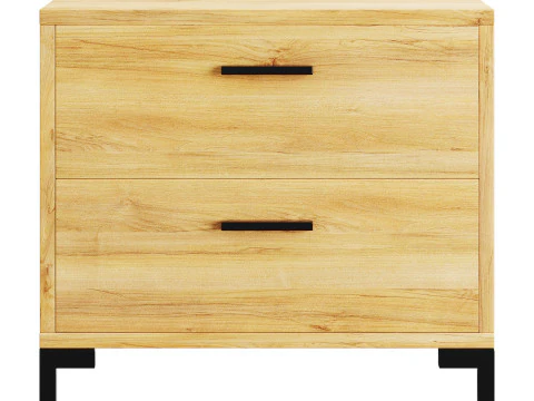 Bedside table Cleveland Wood 3D Model