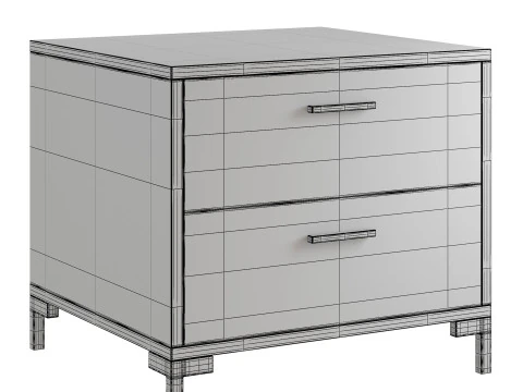 Bedside table Cleveland Wood 3D Model