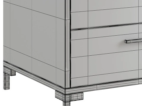 Bedside table Cleveland Wood 3D Model