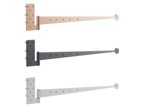 ブラック リフトオフ ピントル ヒンジ 3Dモデル