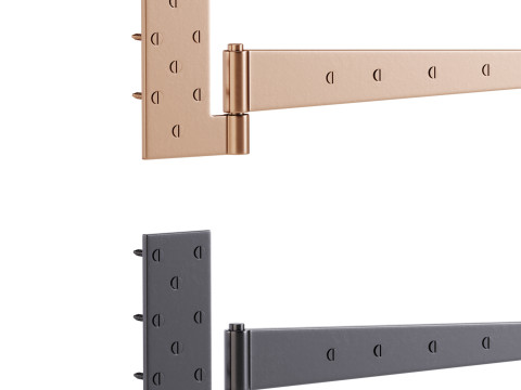 Black Lift Off Pintle Hinge 3D 模型