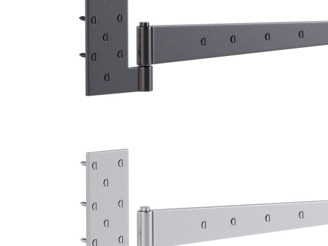 Black Lift Off Pintle Hinge 3D 模型