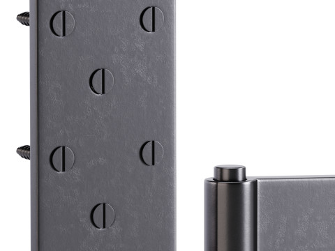 Black Lift Off Pintle Hinge 3D 模型
