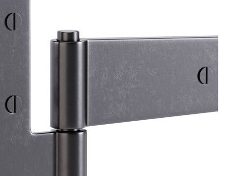 Black Lift Off Pintle Hinge 3D 模型