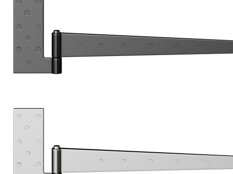 Black Lift Off Pintle Hinge 3D 模型