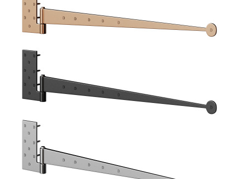 Black Lift Off Pintle Hinge 3D 模型