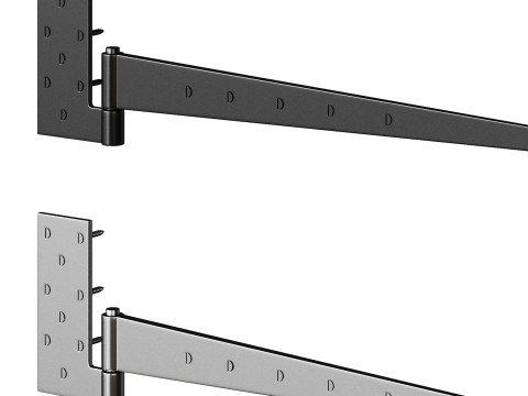 Black Lift Off Pintle Hinge 3D 模型