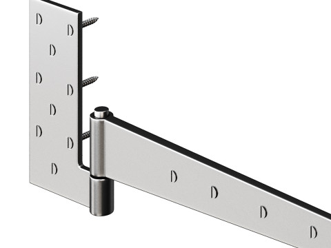 Black Lift Off Pintle Hinge 3D 模型