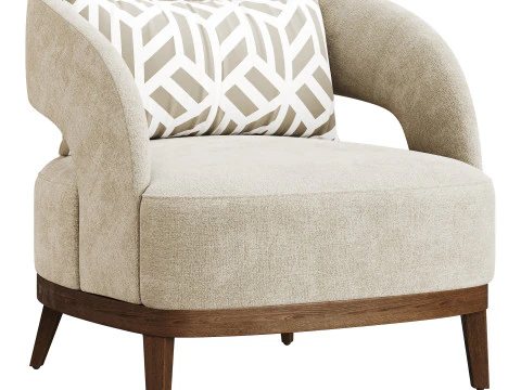 BOLERO UPHOLSTERED CHAIR 3D Model