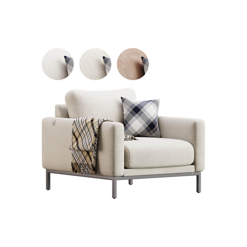 Armchair C207 3D 모델 .c4d .max .obj .3ds .fbx .stl .blend 