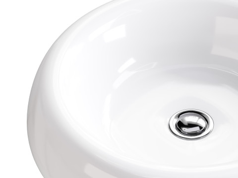 Bathroom Vessel Sink White Porcelain Tranquility 3D-Modell