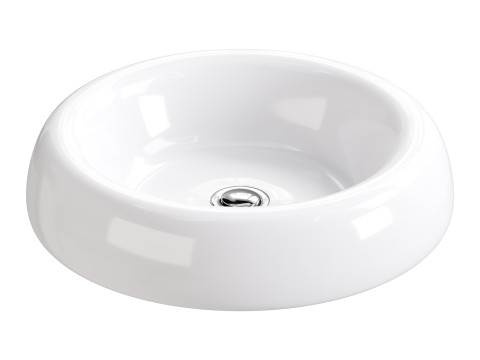 Bathroom Vessel Sink White Porcelain Tranquility 3D-Modell
