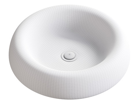 Bathroom Vessel Sink White Porcelain Tranquility 3D-Modell