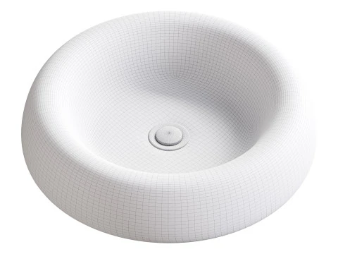 Bathroom Vessel Sink White Porcelain Tranquility 3D Model