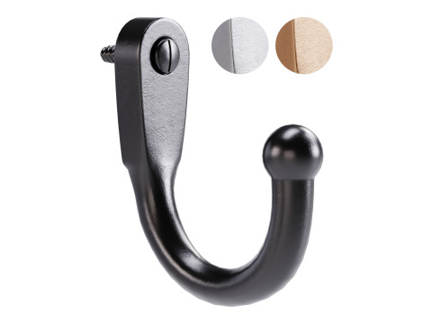 Black Wall Mount Coat Hook 3Dモデル