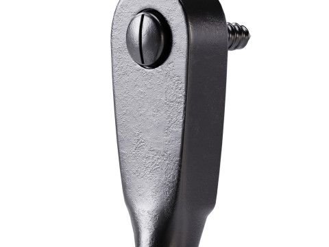 Black Wall Mount Coat Hook 3D 모델