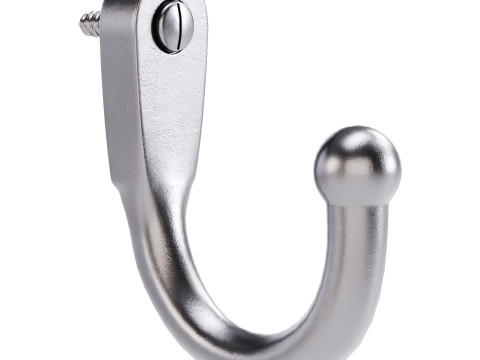 Black Wall Mount Coat Hook 3D 모델