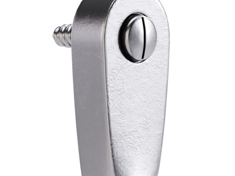 Black Wall Mount Coat Hook 3D 모델