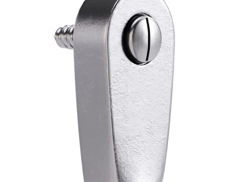 Black Wall Mount Coat Hook 3D Model
