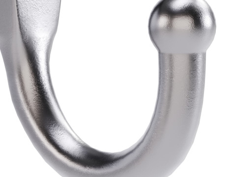 Black Wall Mount Coat Hook 3D 모델