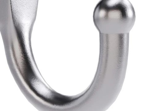 Black Wall Mount Coat Hook 3D Model