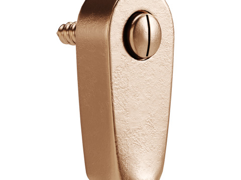 Black Wall Mount Coat Hook 3D 모델