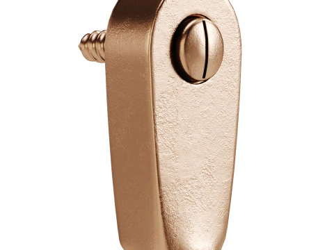 Black Wall Mount Coat Hook 3D Model