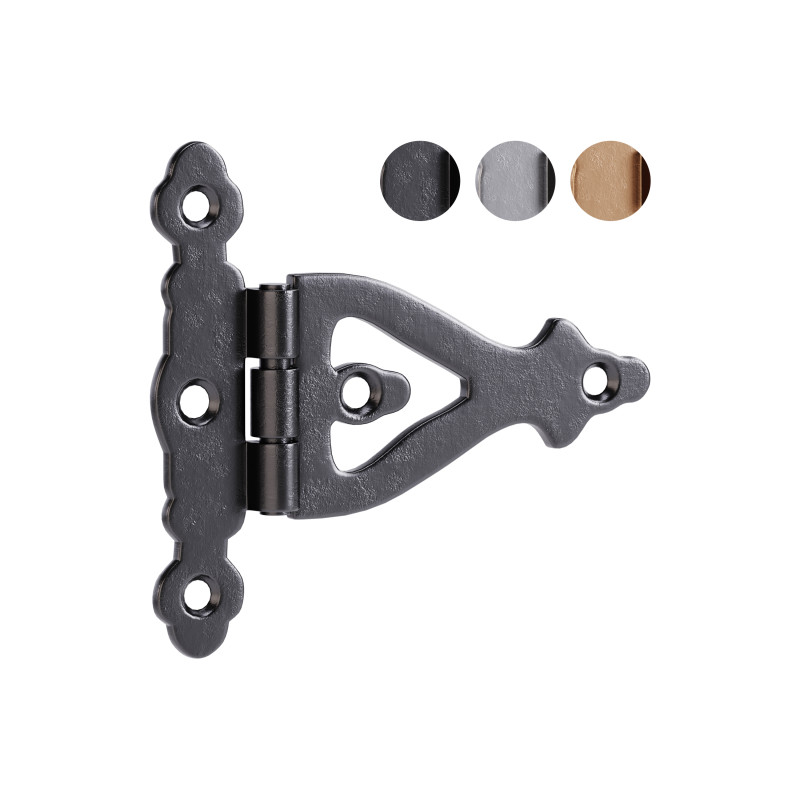 Black Wrought Iron Door Hinges Model 3D .c4d .max .obj .3ds .fbx .stl .blend 