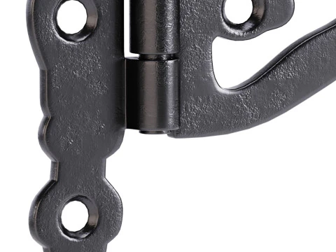 Black Wrought Iron Door Hinges 3D Model