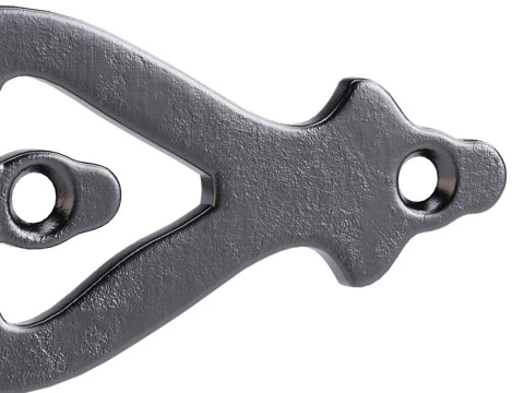 Black Wrought Iron Door Hinges 3D Model