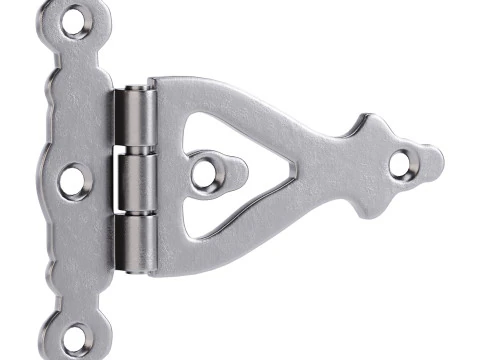 Black Wrought Iron Door Hinges 3D Model