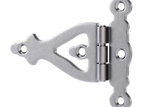 Black Wrought Iron Door Hinges 3D Model