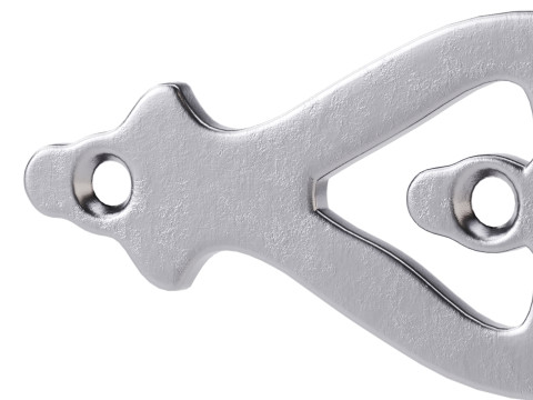 Black Wrought Iron Door Hinges Model 3D