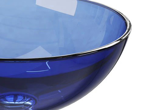 Blue Tempered Glass Vessel Sink 3D Model