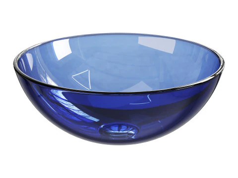 Blue Tempered Glass Vessel Sink 3D Model