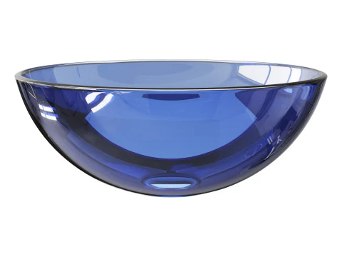 Blue Tempered Glass Vessel Sink 3D Model