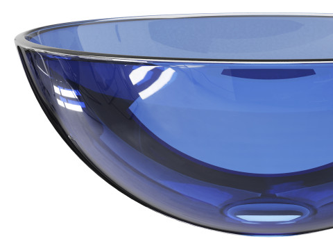 Blue Tempered Glass Vessel Sink 3D-Modell