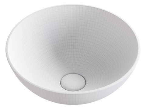 Blue Tempered Glass Vessel Sink 3D-Modell