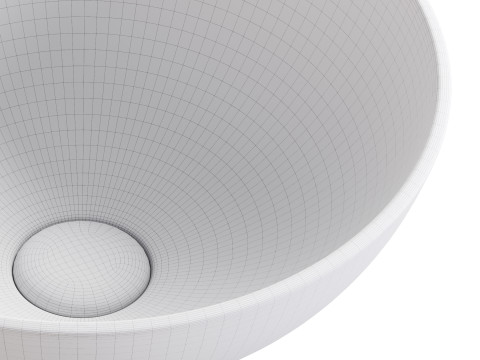 Blue Tempered Glass Vessel Sink 3D-Modell
