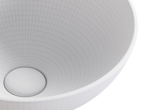 Blue Tempered Glass Vessel Sink 3D Model