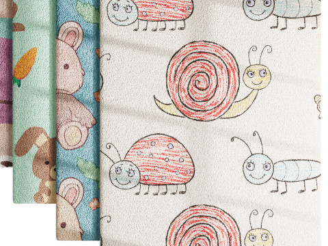 Carpet for childrens room 3D 모델