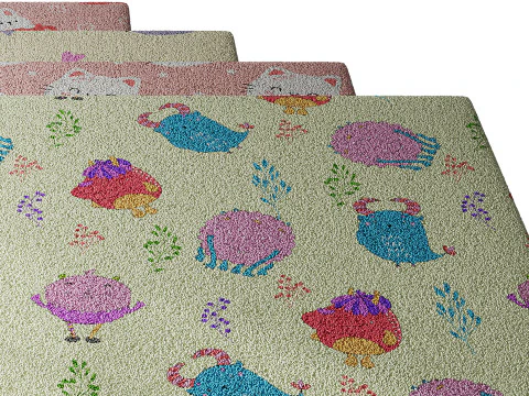Carpet for childrens room set 2 3D Model