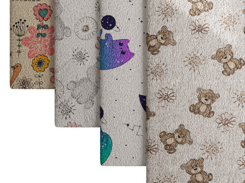 Carpet for childrens room set 3 3D Model