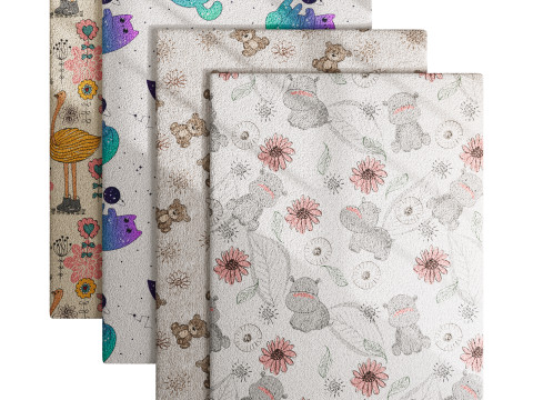 Carpet for childrens room set 3 3D Model