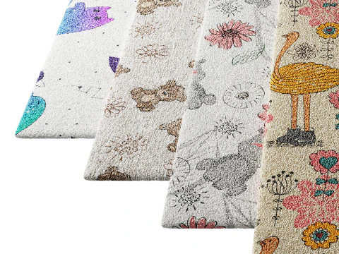 Carpet for childrens room set 3 3D Model