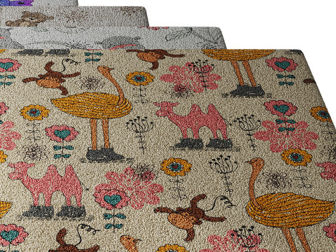 Carpet for childrens room set 3 3D Model