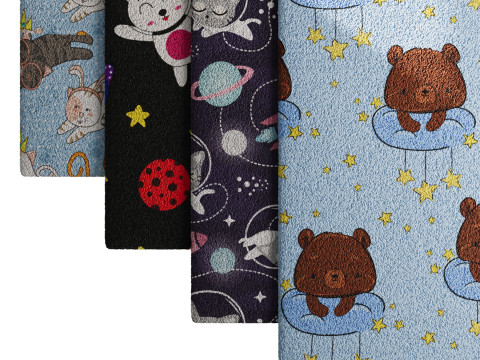 Carpet for childrens room set 4 3D Модель